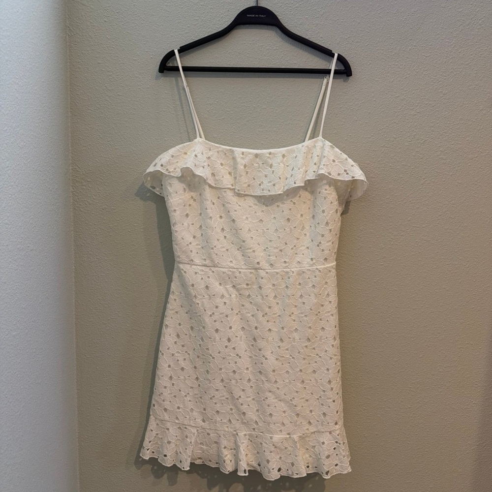 Trixxi White Eyelet Mini Dress